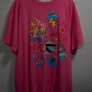 Pink Dolphin Drawing Tee Sz XL